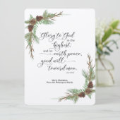 KJVバイブル素朴バース付きクリスマスカード シーズンカード (スタンド正面)