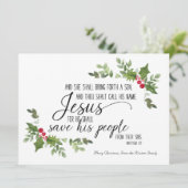 KJVバイブル・バースと宗教的なクリスマスカード シーズンカード (スタンド正面)