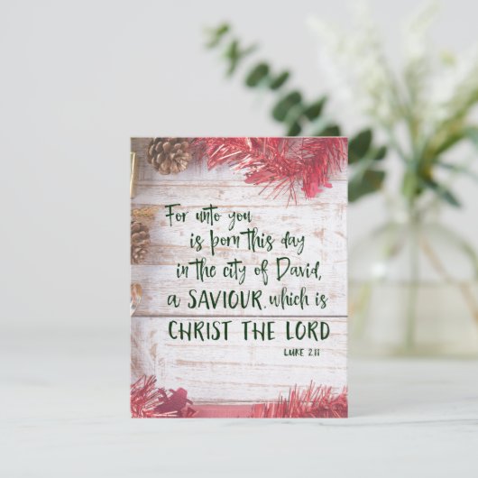 KJVルカ聖書の聖句クリスマス エンクロージャーカード (スタンド正面)