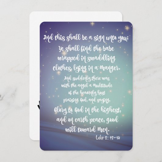 KJV神への栄光クリスマス シーズンカード (正面/裏面)