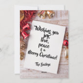 KJV聖なる書物、 経典クリスマス シーズンカード (裏面)