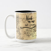 KJV聖書の聖句に従う ツートーンマグカップ (左)