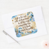 KJV聖書の聖句を信頼する スクエアシール (封筒)