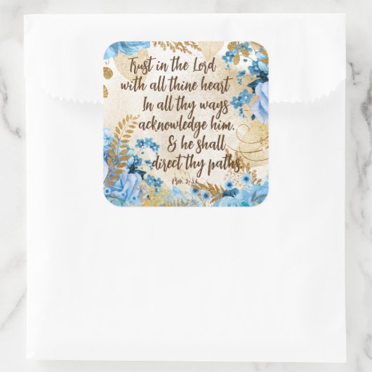 KJV聖書の聖句を信頼する スクエアシール (バッグ)