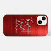 KJV聖書の聖句を信頼する iPhoneケース (裏面横)