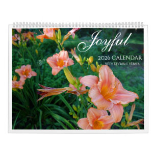 KJV聖書の詩がついたJoyful 2026年カレンダー カレンダー