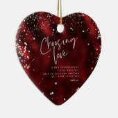 KJV Bible Verseとの愛の選択 セラミックオーナメント (右)