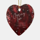 KJV Bible Verseとの愛の選択 セラミックオーナメント (左)