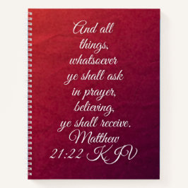 KJV Bible Verseのスパイラルノート ノートブック