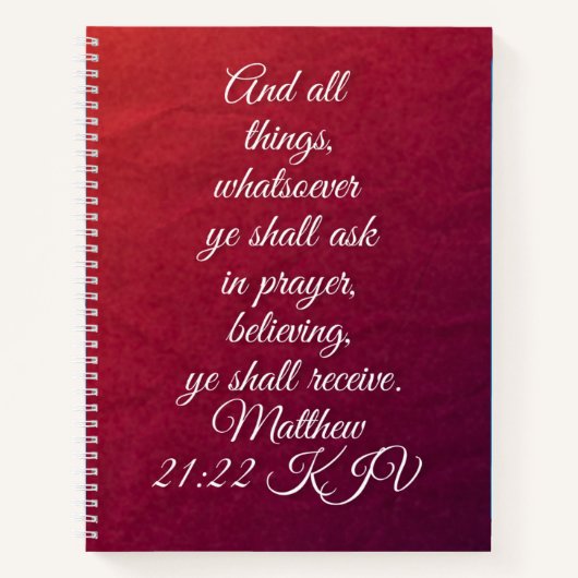 KJV Bible Verseのスパイラルノート ノートブック (正面)