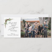 KJV Bible Verseのレリジェスクリスマスフォトカード (正面)