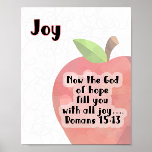KJV Fruit of the Spirit Poster - Joy ポスター