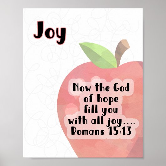 KJV Fruit of the Spirit Poster - Joy ポスター (正面)