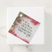 KJV Luke Bible Verse Christmas Squareステッカー フェイバータグ (インサイチュ)