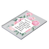 KJV Psalm Pink Peony Woman's Devoptional Journal ノートブック (左側)