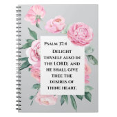 KJV Psalm Pink Peony Woman's Devoptional Journal ノートブック (正面)