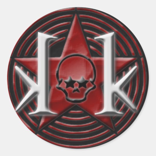 KKスターのロゴシール(丸) ラウンドシール (正面)