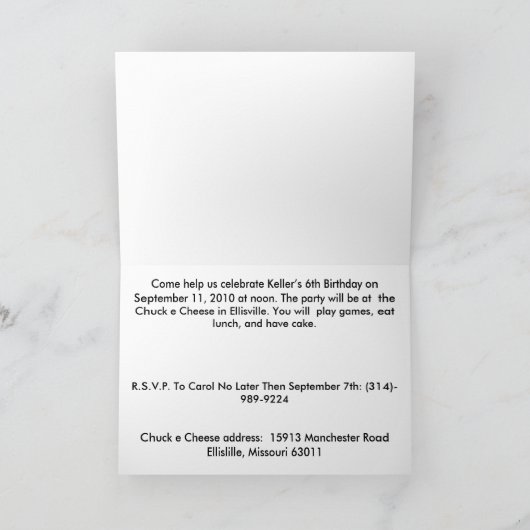 KK B-Day 招待状 (内部)