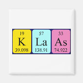 Klaas周期表名磁石 マグネット (正面)