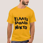 klaatu barada nikto sci fi父の日のギフト tシャツ (正面)