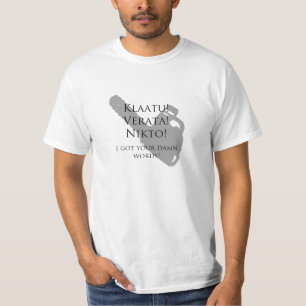 Klaatu Verata Nikto -暗闇のワイシャツの軍隊 Tシャツ