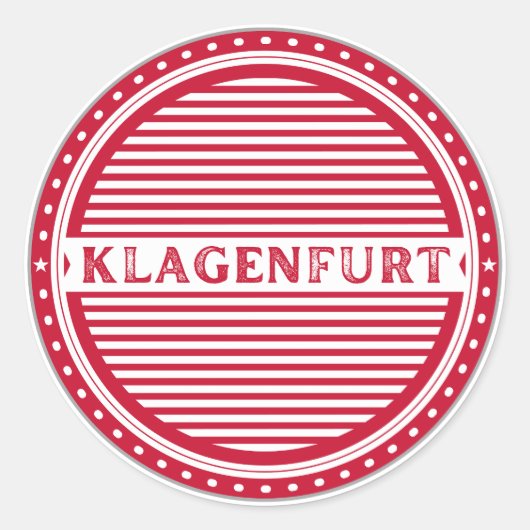 Klagenfurt City Pride Emblem – Austria Identity ラウンドシール (正面)