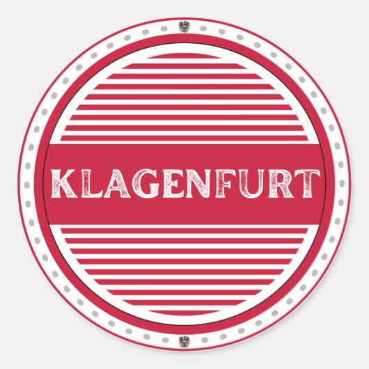 Klagenfurt City Pride Emblem – Austrian Identity ラウンドシール (正面)