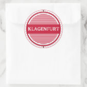 Klagenfurt City Pride Emblem – Austrian Identity ラウンドシール (バッグ)