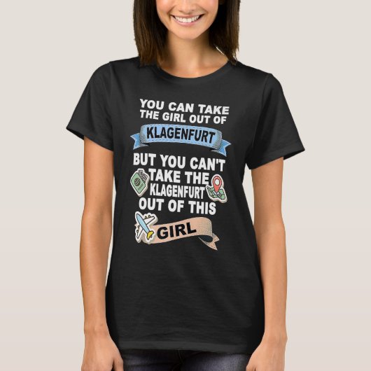 Klagenfurt PからKlagenfurt Relocationの女の子 Tシャツ (正面)