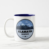 Klamath Mountains California Oregon Camping ツートーンマグカップ (左)