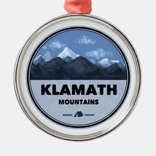 Klamath Mountains California Oregon Camping メタルオーナメント (正面)