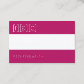 Klar, farbig, deutlich visitenkarte 名刺 (正面)