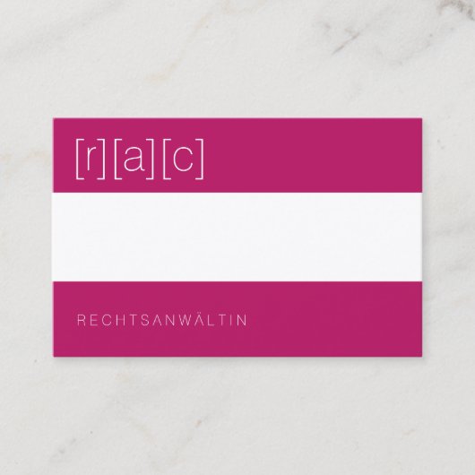 Klar, farbig, deutlich visitenkarte 名刺 (正面)