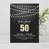 Klassische & edle Einladung 50. Geburtstag 案内状 (スタンド正面)