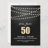 Klassische & edle Einladung 50. Geburtstag 案内状 (正面)