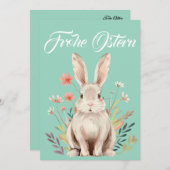 Klassische Osterkarte "Frohe Ostern" シーズンカード (正面/裏面)
