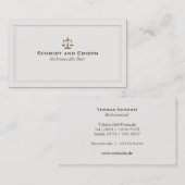 Klassische Rechtsanwalts-Visitenkarte 名刺 (正面/裏面)