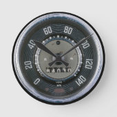 Klassischer Käfer Tachometer Oldtimer ラウンド壁時計 (正面)
