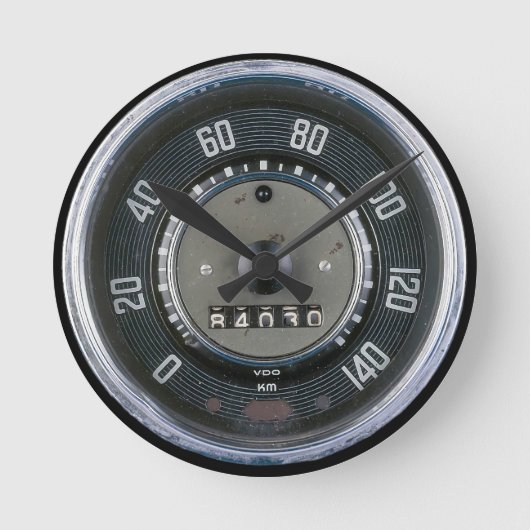 Klassischer Käfer Tachometer Oldtimer ラウンド壁時計 (正面)