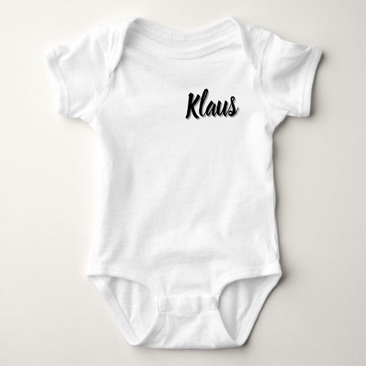Klaus Baby Name, ベビーボディスーツ (正面)