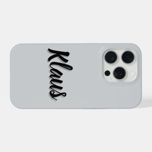Klaus Mens Name, iPhoneケース (裏面横)