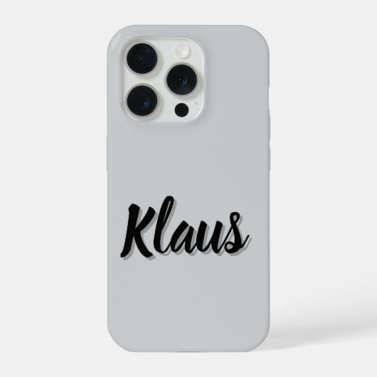 Klaus Mens Name, iPhoneケース (裏面)