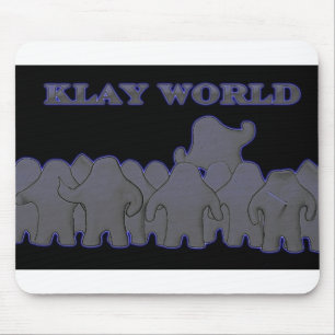 Klayの世界の黒の白熱MousPad マウスパッド
