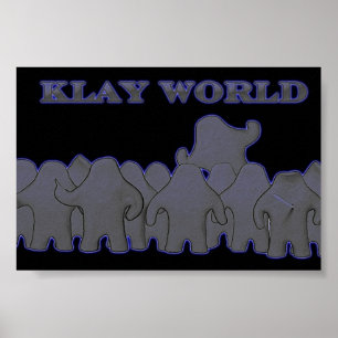 Klayの世界ポスター黒の白熱 ポスター