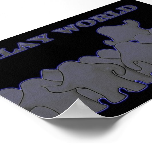 Klay World Poster Black Glow ポスター (角)