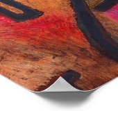 Klee抽象芸術レッド抽象芸術表現者自然 ポスター (角)