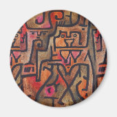 Klee抽象芸術レッド抽象芸術表現者自然 マグネット (正面)