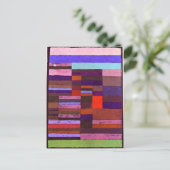 Klee – の個人化高度計ストライプ画 ポストカード (スタンド正面)