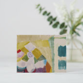 Klee -インテリアと時計、抽象芸術アート、 ポストカード (スタンド正面)