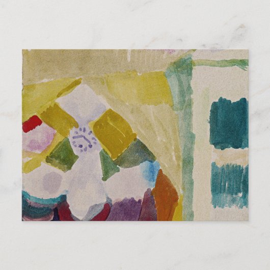 Klee -インテリアと時計、抽象芸術アート、 ポストカード (正面)